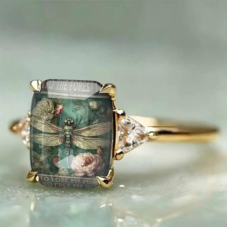Dragonfly Statement Ring